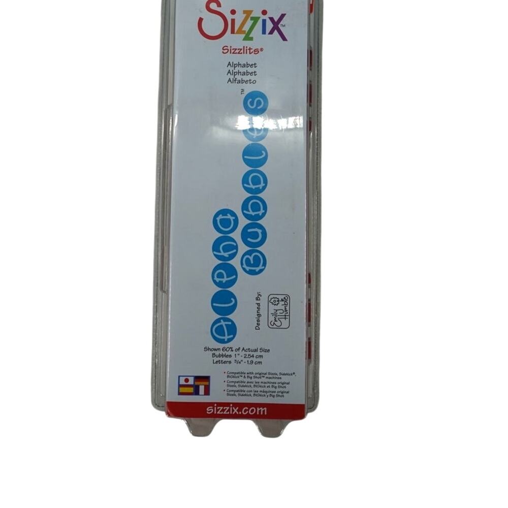 NIB Sizzix Sizzlits Alphabet Alpha Bubbles